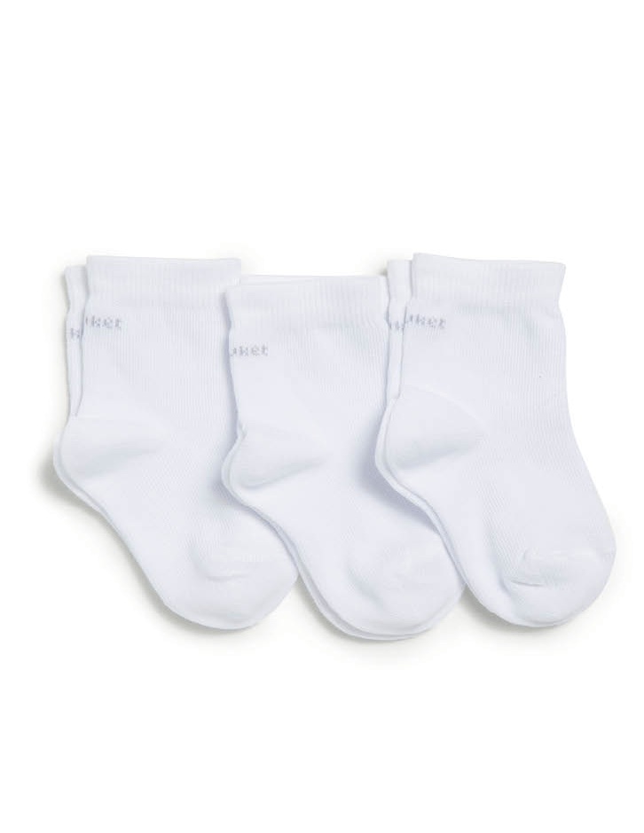 Kit com 3 Meias Infantil Unissex Lisa Branca Fernanda Ramos Kids