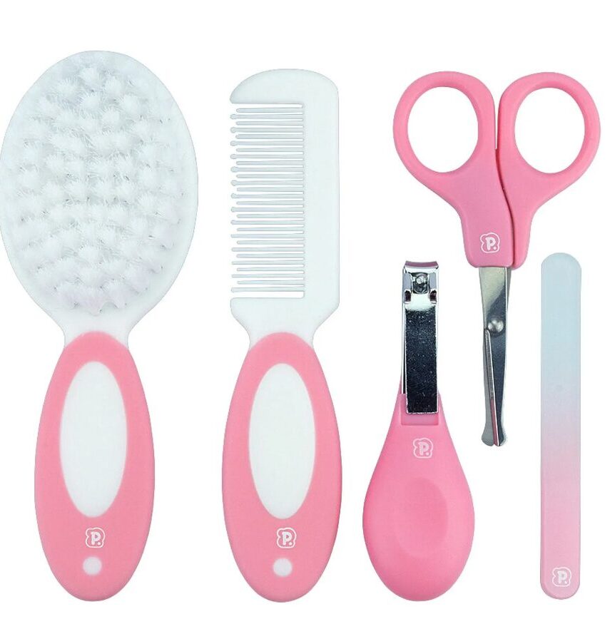 Kit Higiene com 5 Peças Infantil Feminino Rosa Fernanda ramos Kids