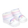 fernandaramoskids com br kit Meia com 2 Pares Rn Branca Arco Íris e Ursinho1