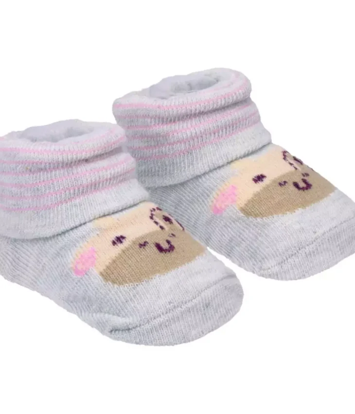 fernandaramoskids com br kit Meia com 2 Pares Rn Cinza Vaquinha e Lhama1