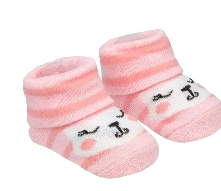 fernandaramoskids com br kit Meia com 2 Pares Rn Rosa Cachorrinha e Gatinha1