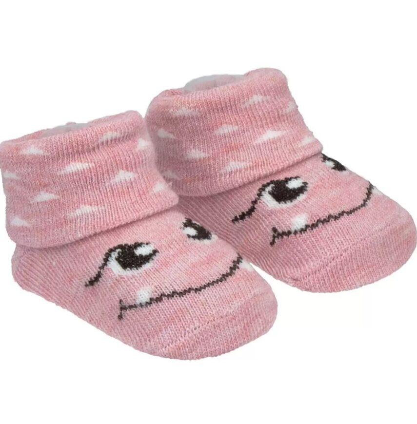 fernandaramoskids com br kit Meia com 2 Pares Rn Rosa e Rosé Monstrinha1