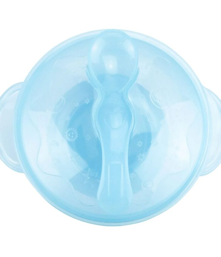 fernandaramoskids com br Kit Refeição Pimpolho Bowl com Colher Infantil Masculino Azul1