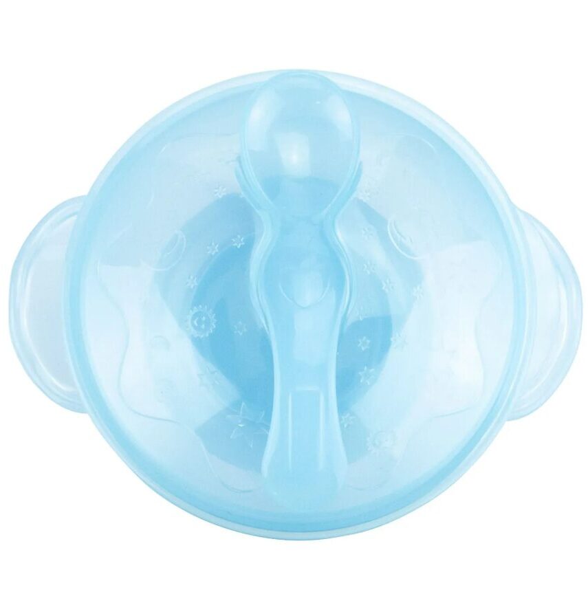 fernandaramoskids com br Kit Refeição Pimpolho Bowl com Colher Infantil Masculino Azul1