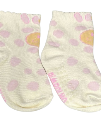 Meia Infantil Feminina Cano Alto Antiderrapante Off White Girafa Fernanda Ramos Kids