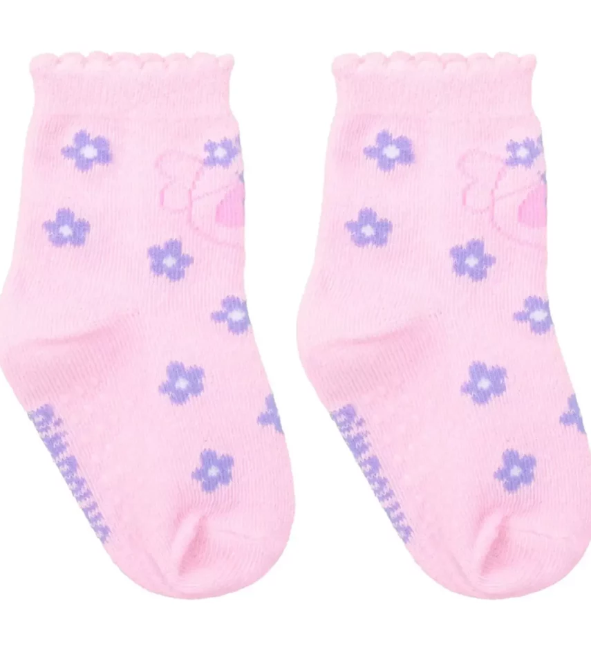 Meia Infantil Feminina Cano Alto Antiderrapante Rosa Porquinha Fernanda Ramos Kids