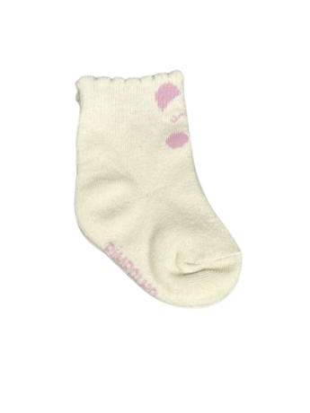 Meia Infantil Feminina Cano Baixo Off White Gatinha Fernanda Ramos Kids