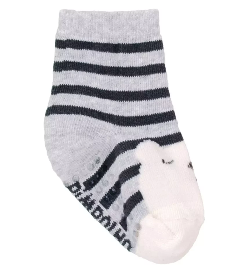 Meia Infantil Masculina Antiderrapante Cinza Urso Fernanda Ramos Kids