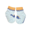 Meia Infantil Masculina Cano Alto Antiderrapante Azul Dinossauro Fernanda Ramos Kids