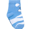 Meia Infantil Masculina Cano Alto Antiderrapante Azul Urso Fernanda Ramos Kids