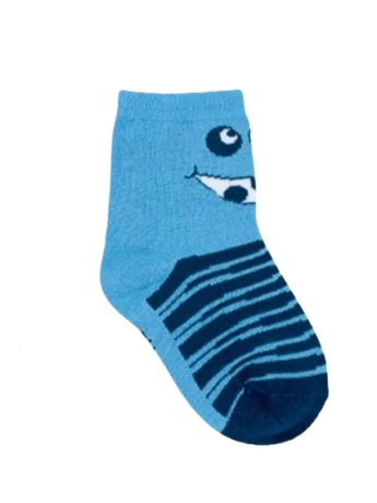 Meia Infantil Masculina Cano Alto Azul Monstrinho Fernanda Ramos kids