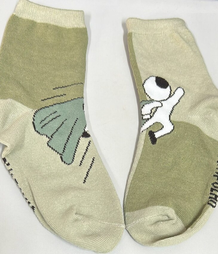 Meia Infantil Masculina Cano Alto Verde Astronauta Fernanda Ramos Kids