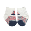 Meia Infantil Masculina Cano Baixo Branca Listrada Marinheiro Fernanda Ramos Kids