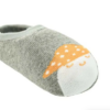 Meia Infantil Sapatilha Masculina Antiderrapante Cinza Cogumelo Fernanda Ramos Kids