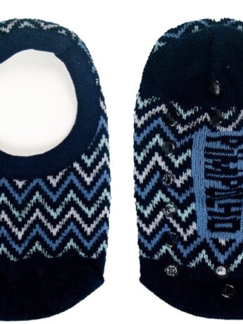 Meia Infantil Sapatilha Masculina Antiderrapante Estampada Azul Fernanda Ramos Kids