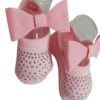 fernandaramoskids com br Meia Rn Primeira Sapatilha Rosa Bebê com Laço2
