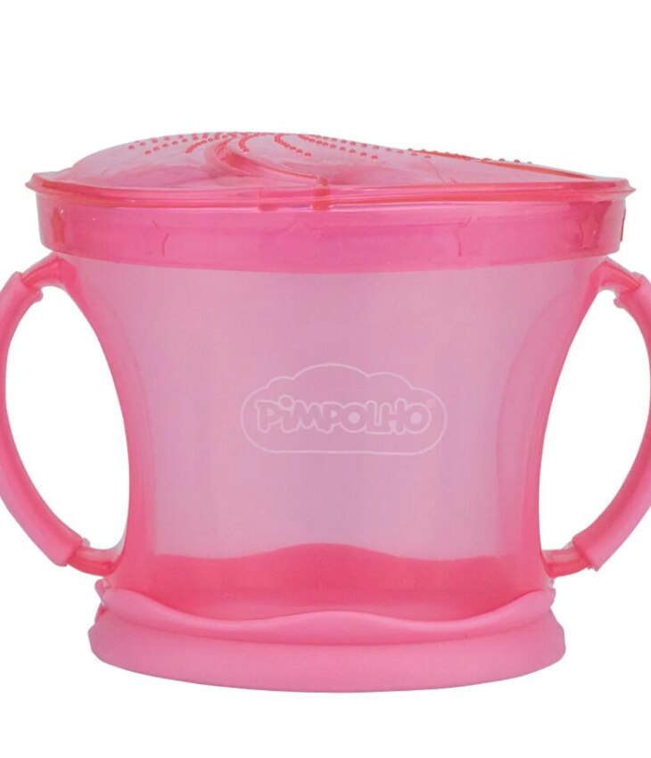 Porta Biscoito com Alça Infantil Feminino Rosa Fernanda Ramos kids