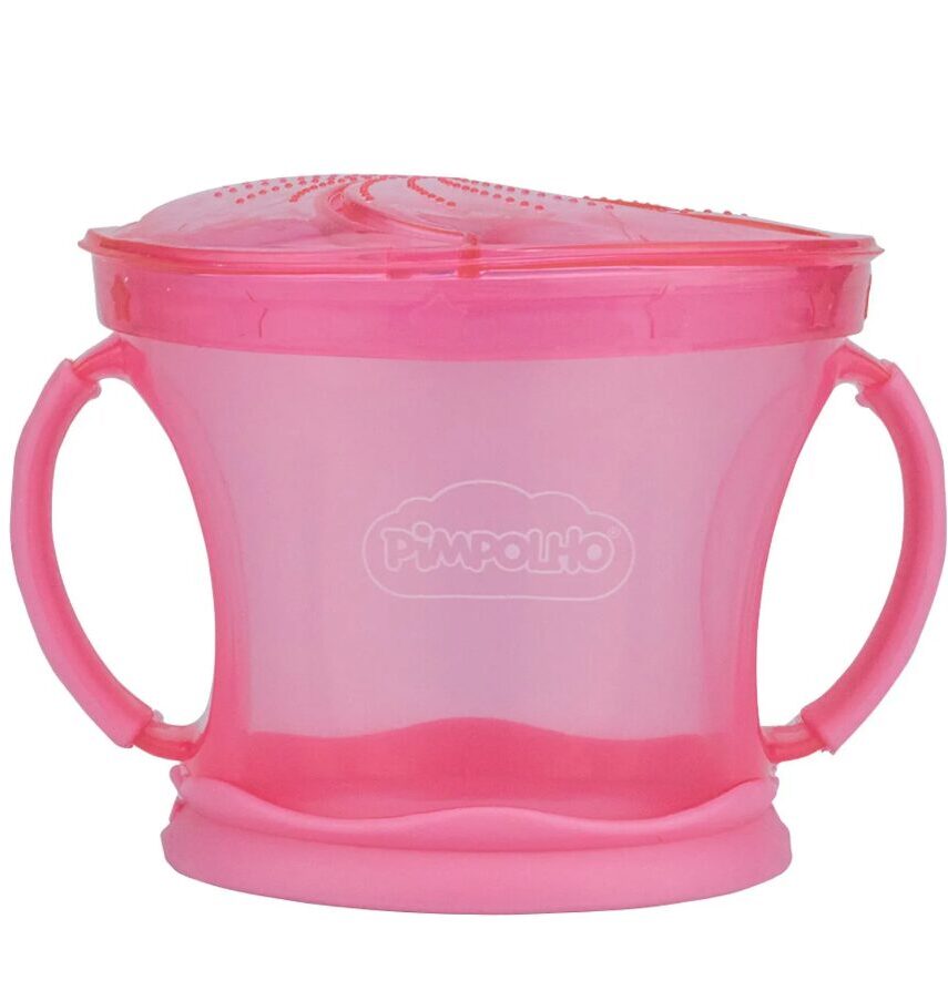 Porta Biscoito com Alça Infantil Feminino Rosa Fernanda Ramos kids