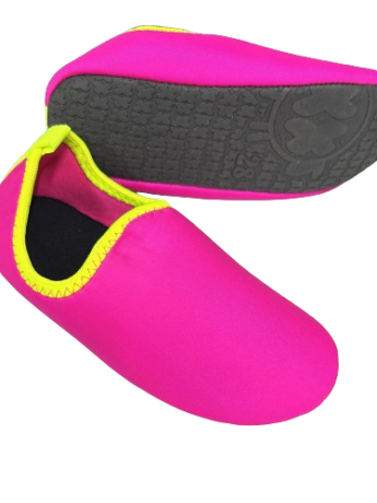 Sapatilha Neoprene Infantil Feminina Soft Fun Pink com Verde Neon Fernanda Ramos Kids