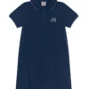 Vestido Gola Polo Piquet Infantil Feminino Confort Azul Marinho Fernanda Ramos Kids