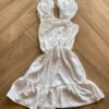 Vestido Infantil Feminino Curto Branco com Amarração Atrás Fernanda Ramos Kids