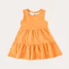Vestido Infantil Feminino Laranja Estampado de Sorvetinho Fernanda Ramos Kids