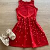 fernandaramoskids com br Vestido Infantil Feminino Rodado Vermelho Estrelas1