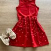 Vestido Infantil Feminino Rodado Vermelho Estrelas Fernanda Ramos Kids