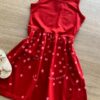 fernandaramoskids com br Vestido Infantil Feminino Rodado Vermelho Estrelas2