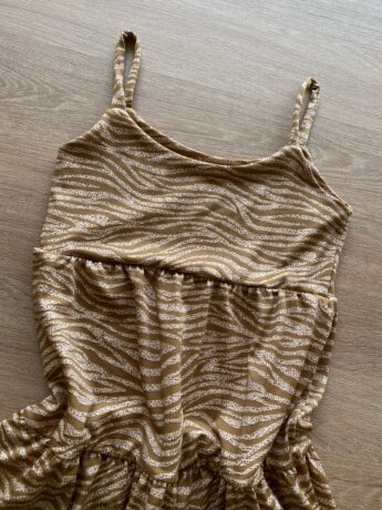 fernandaramoskids com br Vestido Infantil Feminino Soltinho Alça Fina Animal Print Bege1