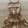 fernandaramoskids com br Vestido Infantil Feminino Soltinho Alça Fina Animal Print Bege2