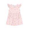 Vestido Infantil Feminino com Detalhe na Manga Rosa Estampado Fernanda Ramos Kids