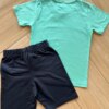 Conjunto Infantil Masculino Camiseta Unlimited Verde e Bermuda Preta Fernanda Ramos Kids
