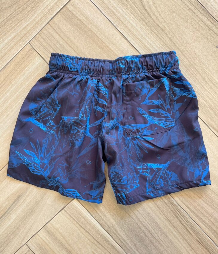 Bermuda Infantil Masculina Boxer Essencial Estampa Floral Preta Fernanda Ramos Kids