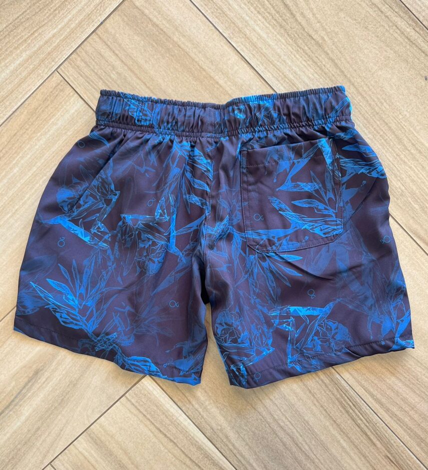 Bermuda Infantil Masculina Boxer Essencial Estampa Floral Preta Fernanda Ramos Kids