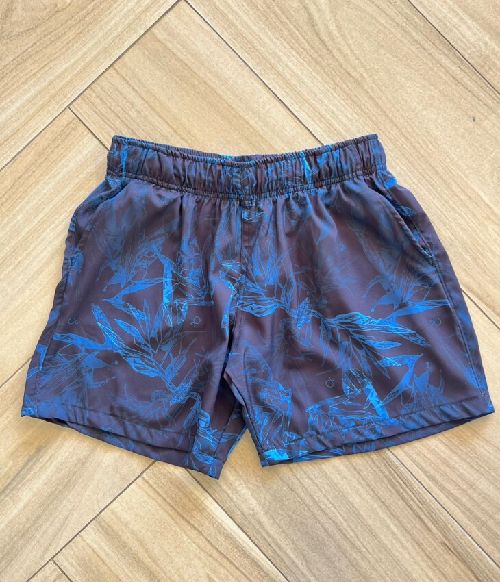 Bermuda Infantil Masculina Boxer Essencial Estampa Floral Preta Fernanda Ramos kids