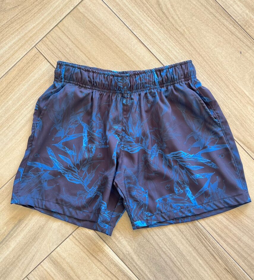 Bermuda Infantil Masculina Boxer Essencial Estampa Floral Preta Fernanda Ramos kids