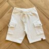 Bermuda Infantil Masculina Moletom com Bolso Cru Fernanda Ramos Kids