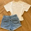 fernandaramoskids com br Blusa Cropped Infantil Feminino Minnie Branca 2