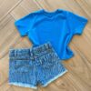 fernandaramoskids com br Blusa Cropped Infantil Feminino Stitch Azul 2