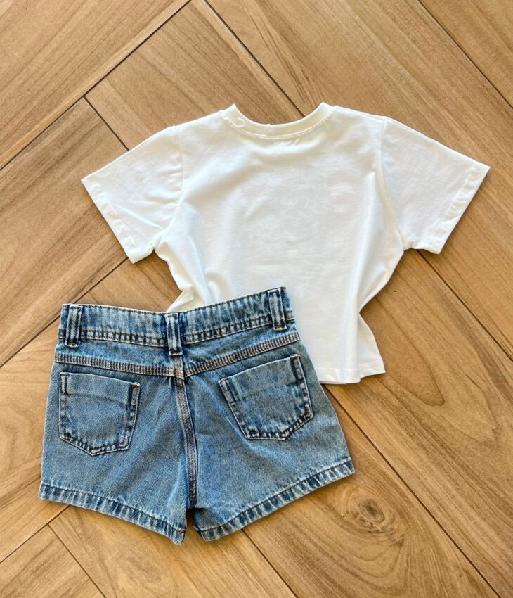 fernandaramoskids com br Blusa Cropped Infantil Feminino Stitch Branco 2