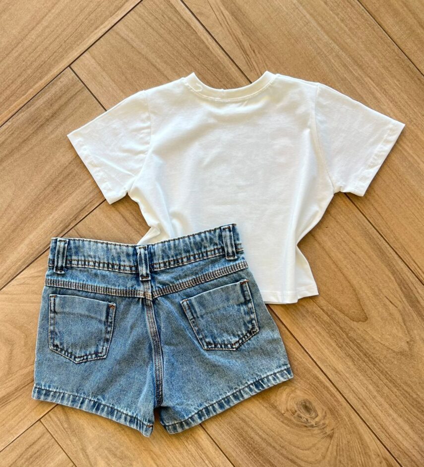 fernandaramoskids com br Blusa Cropped Infantil Feminino Stitch Branco 2