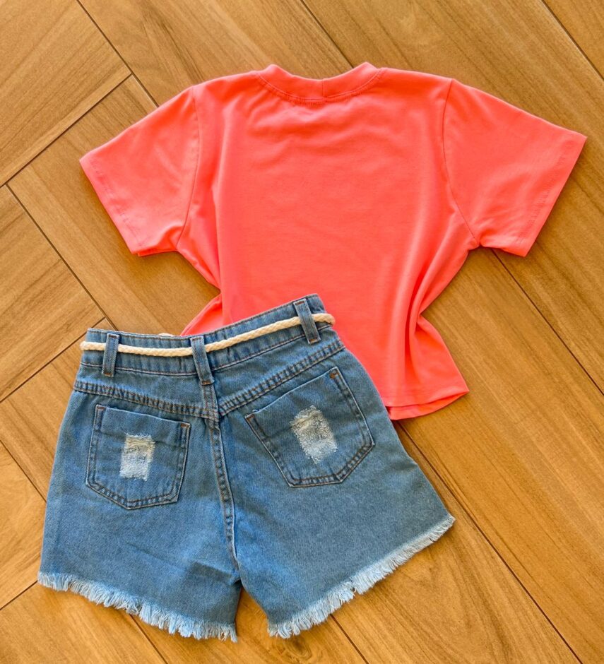 fernandaramoskids com br Blusa Cropped Infantil Feminino Stitch Rosa 2