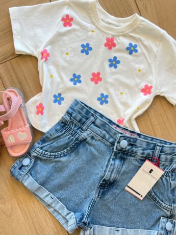 fernandaramoskids com br Blusa Cropped Infantil Feminino Flor 1