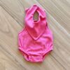 Body Infantil Feminino Romper e Babador em Favo Pink Fernanda Ramos Kids