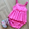 fernandaramoskids com br Body Infantil Feminino Rosa com Babado Alça Flor 1