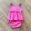 fernandaramoskids com br Body Infantil Feminino Rosa com Babado Alça Flor 2