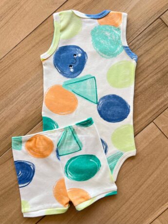Body Infantil sem Manga em Suedine Estampas Off White Fernanda Ramos Kids
