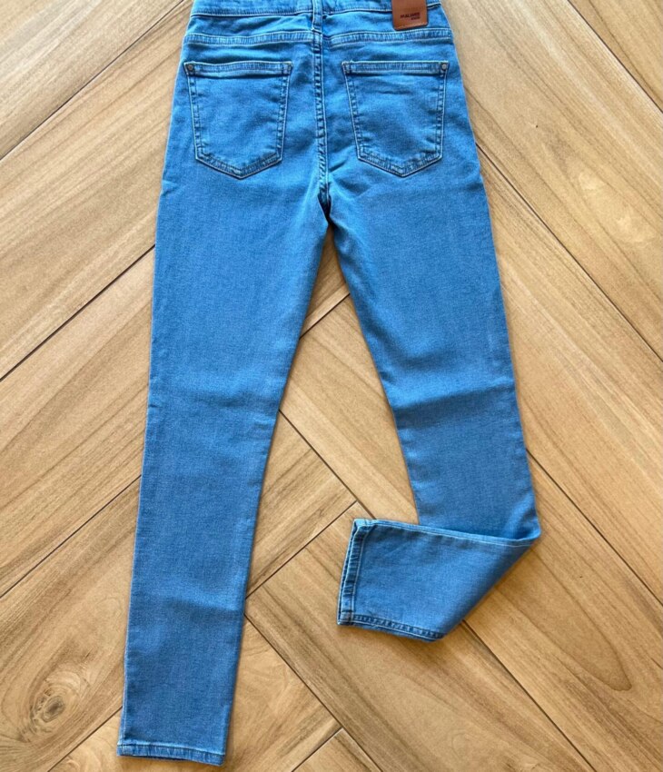 fernandaramoskids com br- Calça Masculina Infantil Jeans Claro Slim com Bolsos AN68A 2