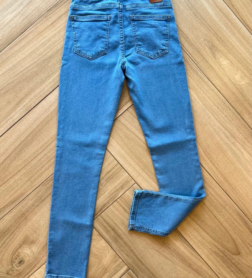 fernandaramoskids com br- Calça Masculina Infantil Jeans Claro Slim com Bolsos AN68A 2